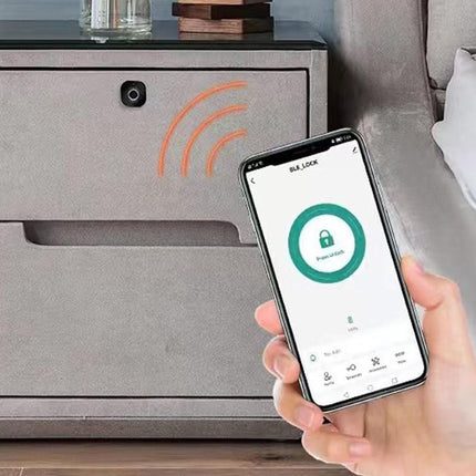 Bluetooth Fingerprint Cabinet Lock Smart APP Keyless Biometric Drawer Wardrobe Lock Hidden