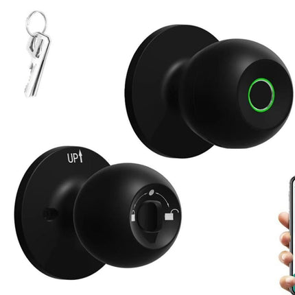 Fingerprint Door Lock Smart Fingerprint Door Knob with Lock Biometric Door Lock with App Control & Key Bluetooth Smart Door Lock with Handle