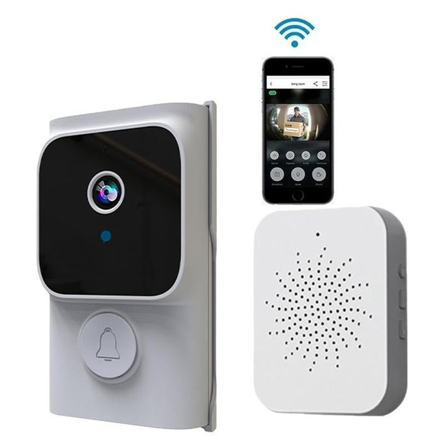 Wireless Smart Video Doorbell with Chime Intelligent Visual Doorbell View Security Doorbell Smart Doorbell