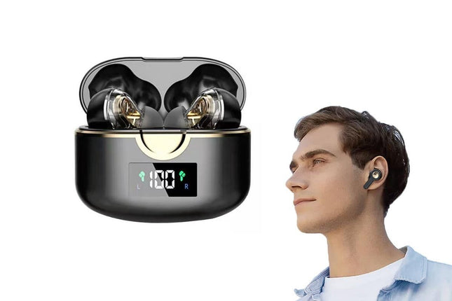 Wireless Earbuds Bluetooth Headphones Wireless Charging Case LED Display Over Ear Buds Mini Wireless