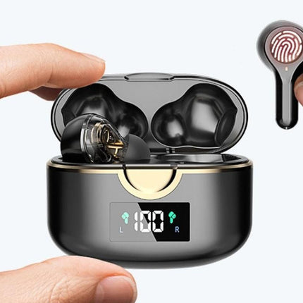 Wireless Earbuds Bluetooth Headphones Wireless Charging Case LED Display Over Ear Buds Mini Wireless Earbuds for Sports Workout