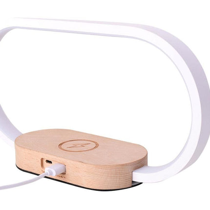 Bedside Lamp with Clock 10W Fast Wireless Charger USB Port Nightstand Touch Lamp