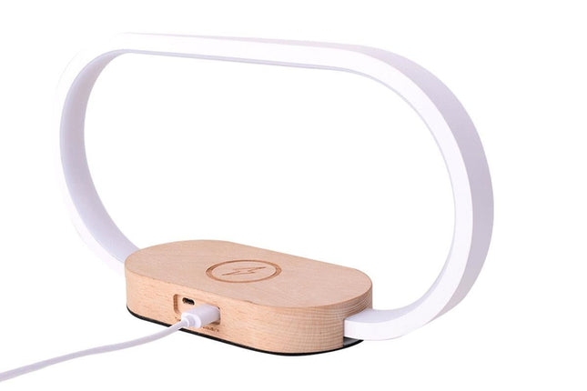 Bedside Lamp with Clock 10W Fast Wireless Charger USB Port Nightstand Touch Lamp – product detail