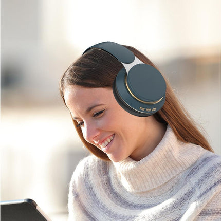 Wireless Headphones - Foldable Stereo - Bluetooth Over Ear Headset with Mic for Sports/Computer
