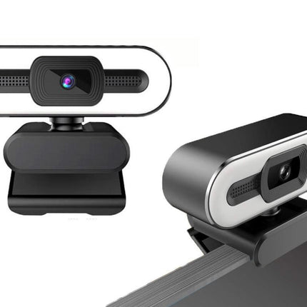 4K Webcam for PC with Light Computer Camera with Built-in Microphone Plug & Play USB Webcam