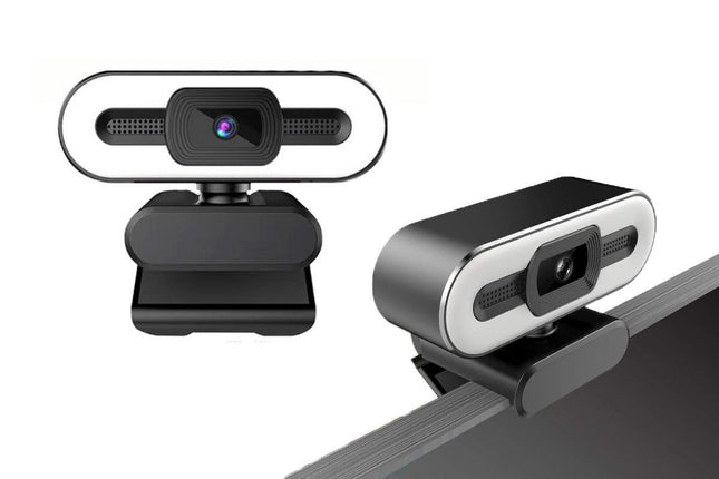 4K Webcam for PC with Light Computer Camera with Built-in Microphone Plug & Play USB Webcam V1263-JX-6303