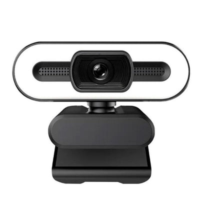 4K Webcam for PC with Light Computer Camera with Built-in Microphone Plug & Play USB Webcam