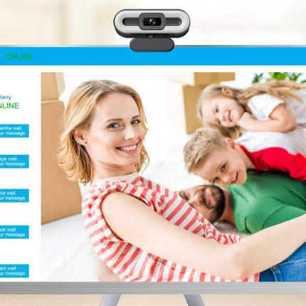4K Webcam for PC with Light Computer Camera with Built-in Microphone Plug & Play USB Webcam