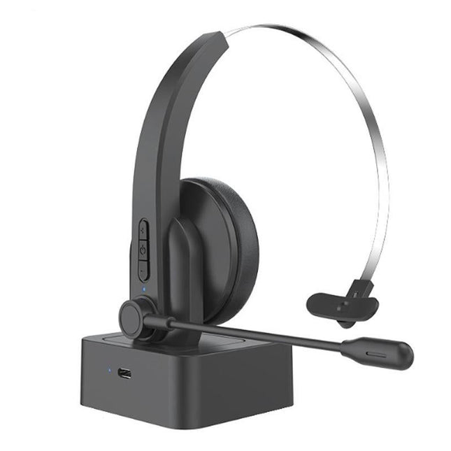 Wireless Headset with Mic for Work Bluetooth Headsets with Dual Noise Cancelling Microphone for Work/Home/Office/Call Center/PC