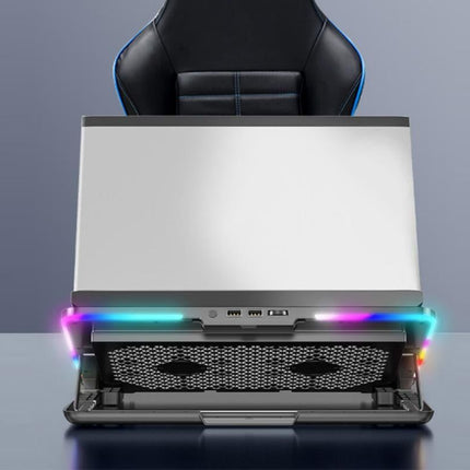 Portable Gaming Laptop Cooling Pad 6 Powerful Fan Table Stand Cooler with Phone Holder