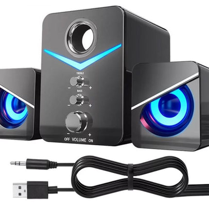 Audio Desktop Wired Desktop Laptop Speaker Bluetooth Speakers LED Surround Sound System
