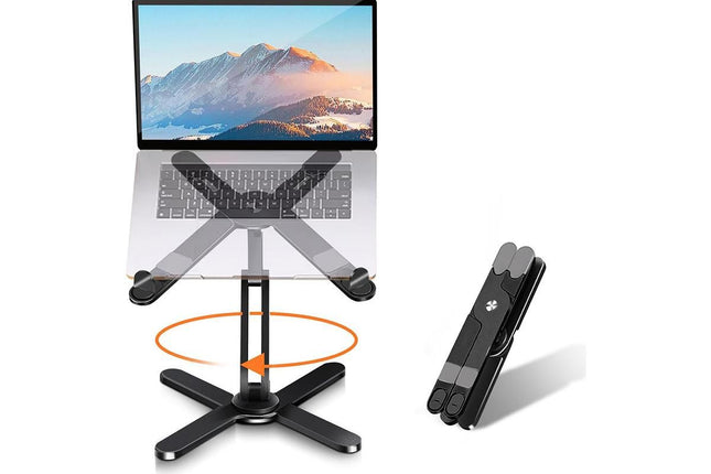 360 Degree Rotating Aluminum Laptop Stand Adjustable Desktop Holder for Notebook – product detail