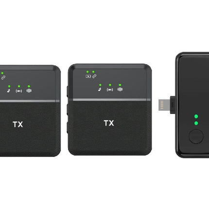 2.4G Wireless Lavalier Microphone Dual Noise Reduction for Camera Smartphone Computer