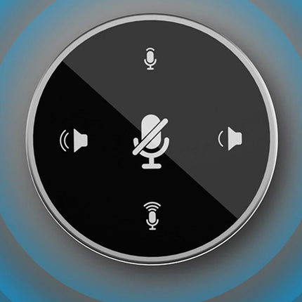 USB Conference Microphone Speech Mic 360° Voice Pickup - Black