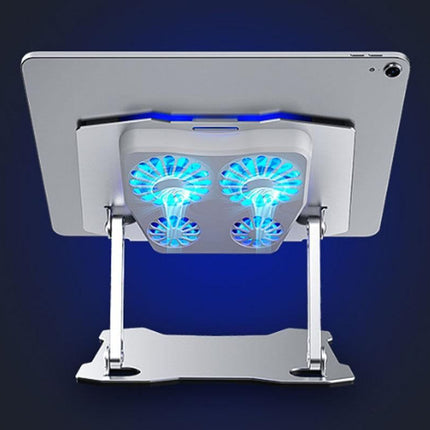 Tablet Cooling Pad Aluminum Adjustable Tablet Stand Tablet Support Notebook Stand Cooling Fan Pad