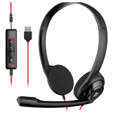 Dual-Edge USB-C Wired Headset with Clear Mic Lightweight Office Headset for PC/Mac