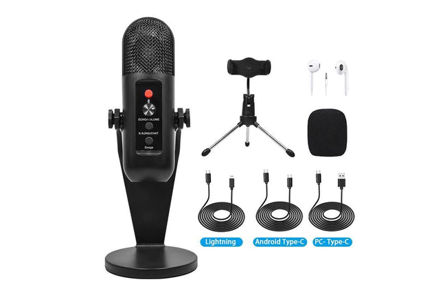 USB Microphone Computer PC Mic Plug & Play Gaming Microphones V1263-JX-6326