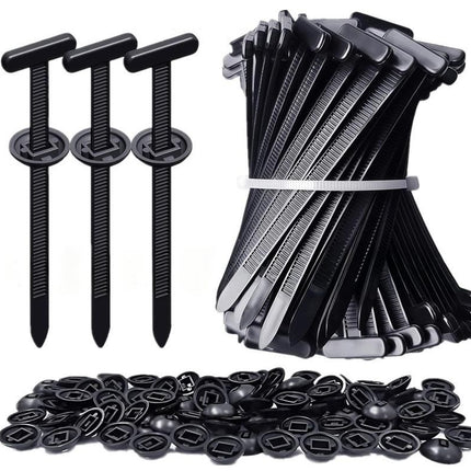 200Pcs Nylon Universal Cable Tie Buckle Zip Tie for Car Repair Wire Bundling