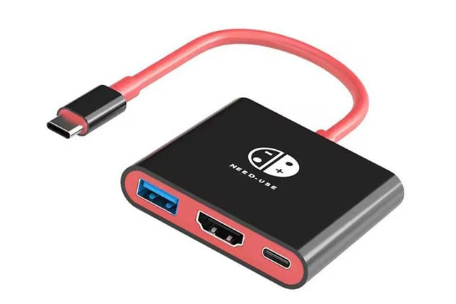 3-in-1 Portable TV Dock with 4K HDMI USB 3.0 100W Travel Adapter Dock for Nintendo Switch OLED TV Docking