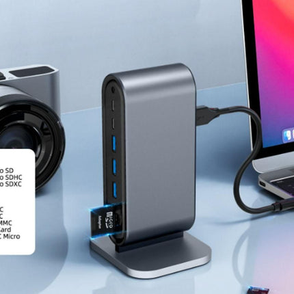 12-in-1 USB-C Hub with USB 3.0 Ports & Mini HDMI OTG Support