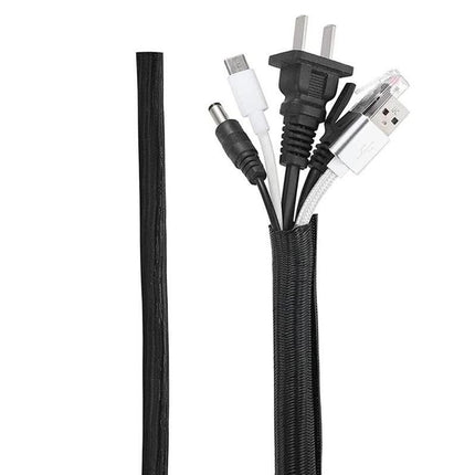 173Pcs Cable Management Organizer Kit Cable Sleeve Split with Self Adhesive Cable Clips Holder