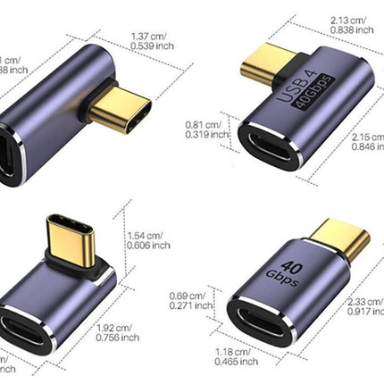 5 Pcs USB4.0 40Gbps Type C Male/Female to USB C Female Adapter Extender USB C Coupler 40Gbps Data Transfer