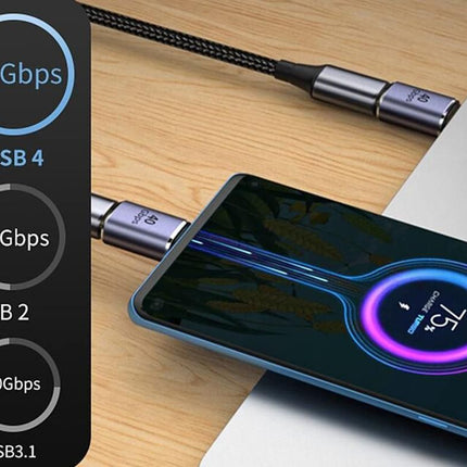 5 Pcs USB4.0 40Gbps Type C Male/Female to USB C Female Adapter Extender USB C Coupler 40Gbps Data Transfer