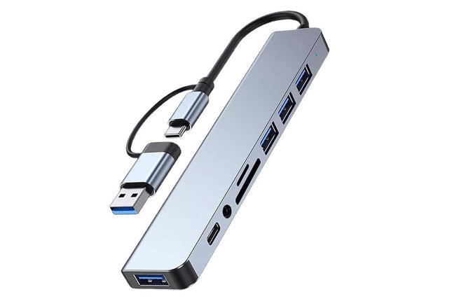 Multifunction Splitter Docking Hub 8 In 1 USB-C And USB-3.0 HUB Multiport Adapter for Laptop Tablet – product detail