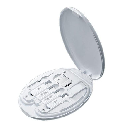 Mini USB Charging Cable Digital Gadgets Storage Box -White
