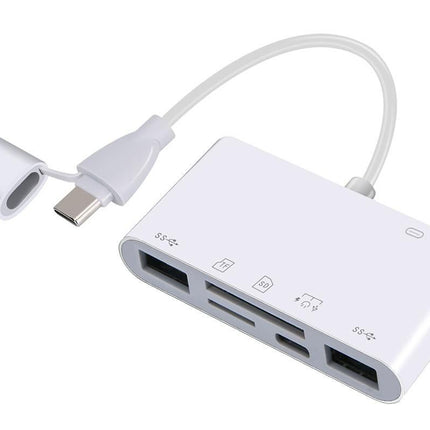 5 in 1 USB-C SD Card Reader USB-C to Memory Card OTG Adapter For iPhone iPad