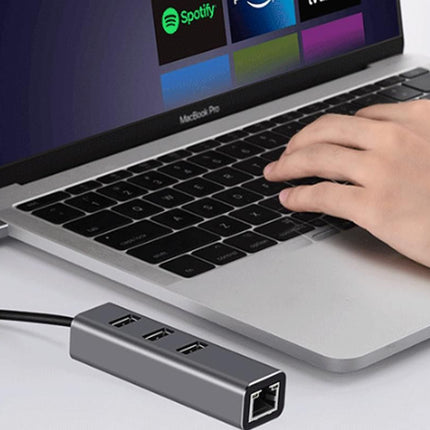 USB 3.0 to Gigabit Ethernet Adapter with 3-Port Hub