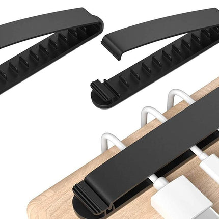 Set of 4Pcs Multi Slots Self Adhesive Cable Holder Cable Clips