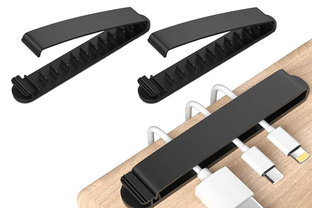 Set of 4Pcs Multi Slots Self Adhesive Cable Holder Cable Clips V1263-JX-6350