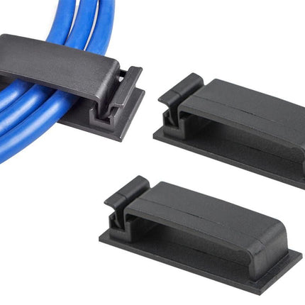Set of 4Pcs Multi Slots Self Adhesive Cable Holder Cable Clips
