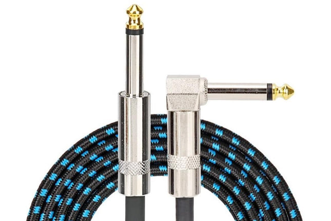 3m Electric Guitar Cord Cable 6.35mm Jacks For Amp Pedals Instrument V1263-JX-6353