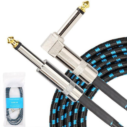 3m Electric Guitar Cord Cable 6.35mm Jacks For Amp Pedals Instrument