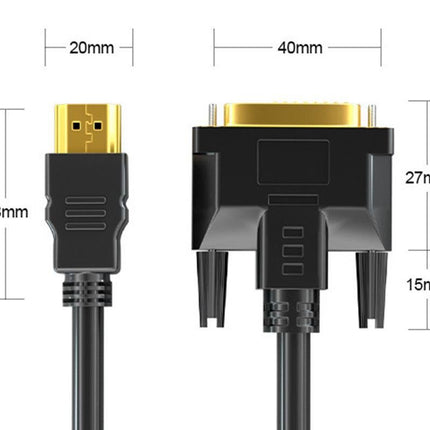 HDMI to DVI-D 24+1 Pin Digital Cable Lead for HDTV PS3 PS4 Switch 360 TV - 1.5m
