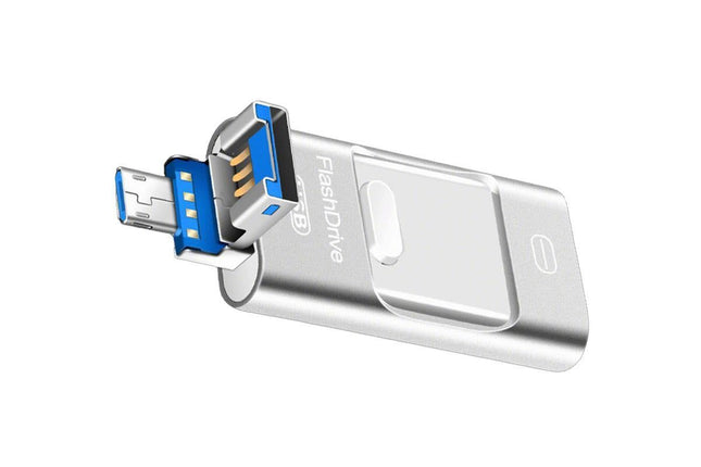 128GB Flash Drive 3 in 1 USB 3.0 Type C External Storage Device for iPhone iPad Android Phone and Computer – product detail