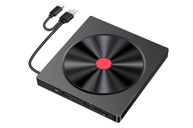 5 in 2 Computer External CD DVD Drive USB 3.0 Portable Optical Drive Burner for Windows Mac Linux – product detail