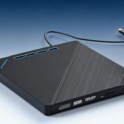 7 in 1 External CD DVD Drive USB 3.0 Burner Writer with Card Reader for Laptop