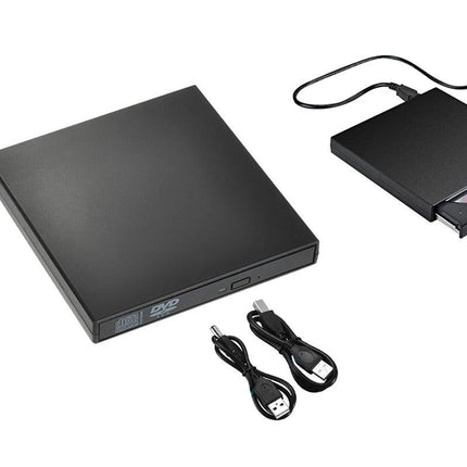 USB 2.0 Slim Protable External CD-RW Drive Writer Player for Laptop Notebook PC Desktop Computer -Black