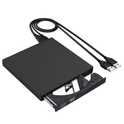 USB 2.0 Slim Protable External CD-RW Drive Writer Player for Laptop Notebook PC Desktop Computer -Black