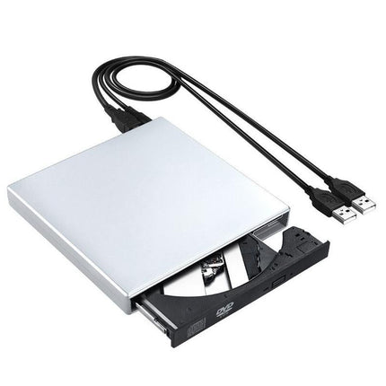 USB 2.0 Slim Protable External CD-RW Drive Writer Player for Laptop Notebook PC Desktop Computer -Silver