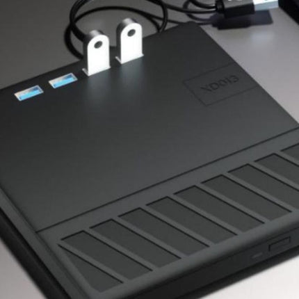 USB 3.0 & Type-C External DVD Drive with 7-in-1 Function - CD/DVD Burner & Card Reader for Laptop