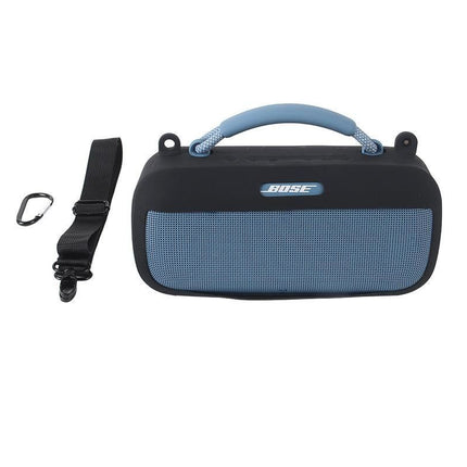 Silicone Protective Case with Shoulder Strap Compatible with Bose SoundLink Max Speaker - Black