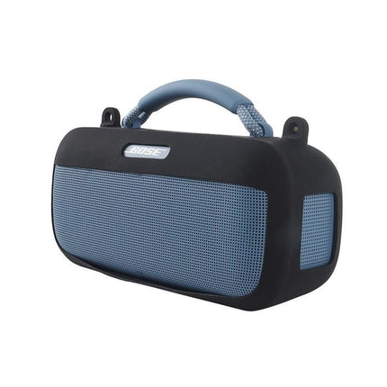 Silicone Protective Case with Shoulder Strap Compatible with Bose SoundLink Max Speaker - Black