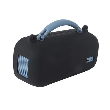 Silicone Protective Case with Shoulder Strap Compatible with Bose SoundLink Max Speaker - Black