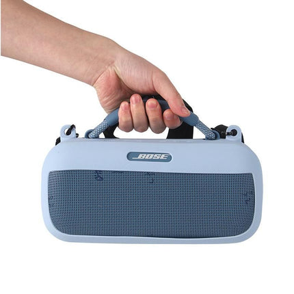 Silicone Protective Case with Shoulder Strap Compatible with Bose SoundLink Max Speaker - Blue