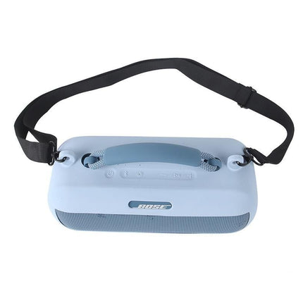 Silicone Protective Case with Shoulder Strap Compatible with Bose SoundLink Max Speaker - Blue