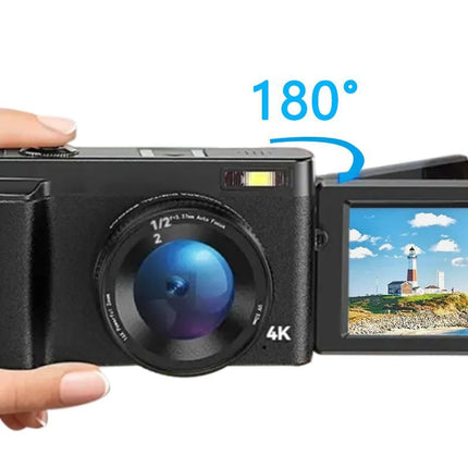 4K Digital Camera for Outdoor Photography With 32GB TF Card 180 Degree Flip Screen 16X Zoom 48MP Autofocus